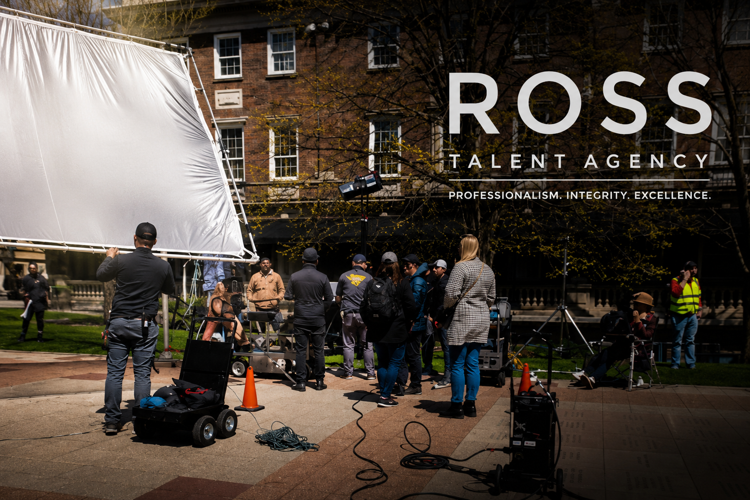 Ross Talent Agency on set